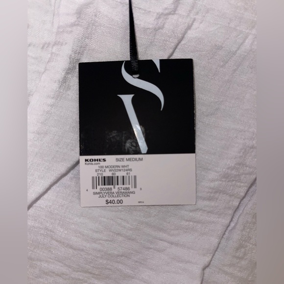 Simply Vera Vera Wang Twist-Front Tank, white, size medium. - Picture 7 of 7